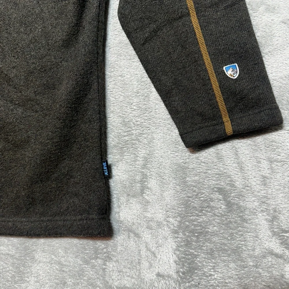 Kuhl Men's Alfpaca Fleece Brown 1/4 Zip Pullover Sweater Size‎ Large